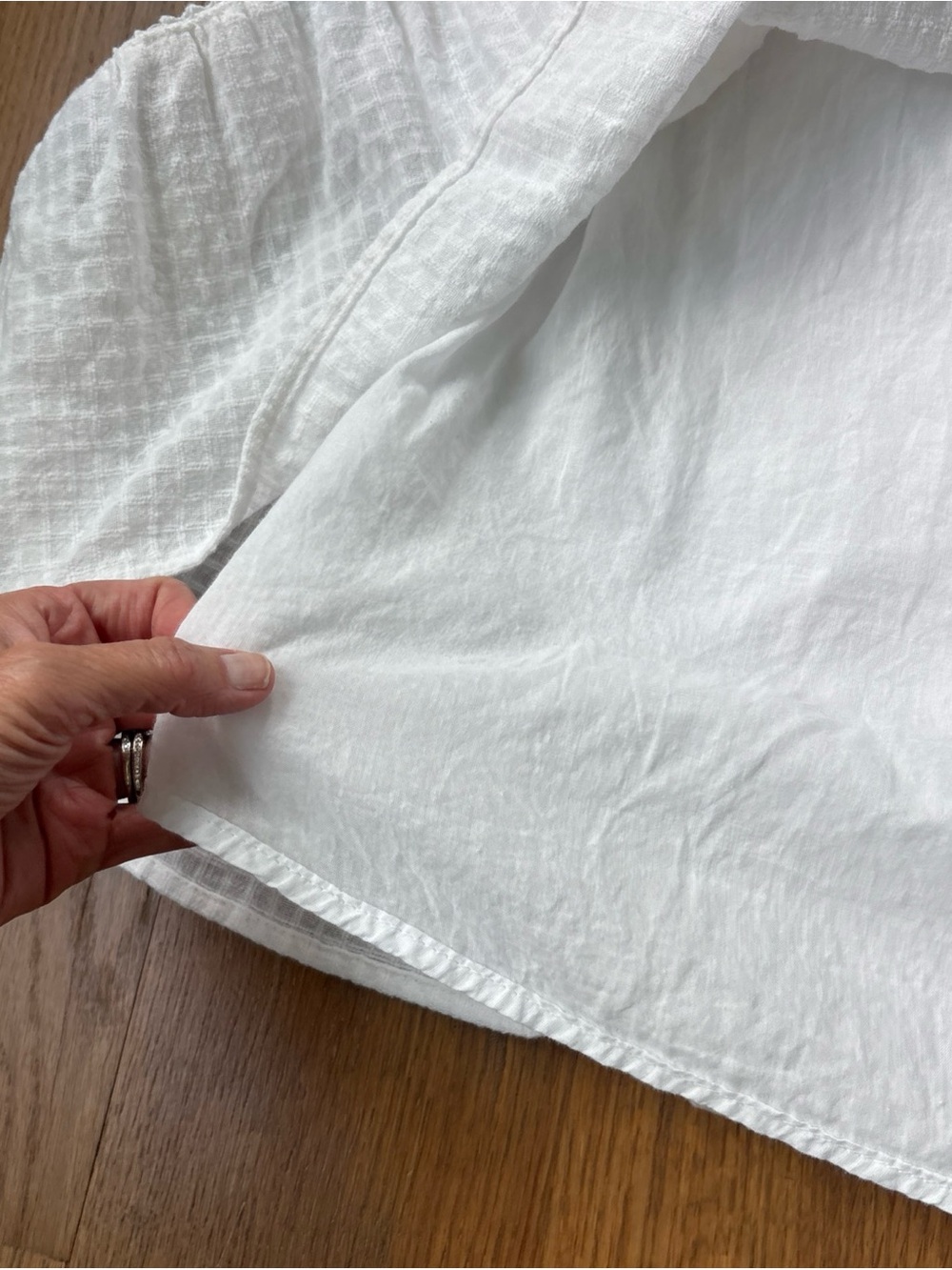 URBAN OUTFITTERS LARGE Embroidered Floral Sundress White Cotton gauzy ribbon tie - Picture 6 of 9
